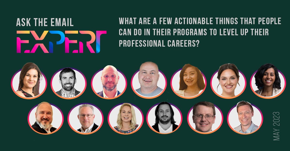 What are a few actionable things that people can do in their programs to level up their professional careers?
