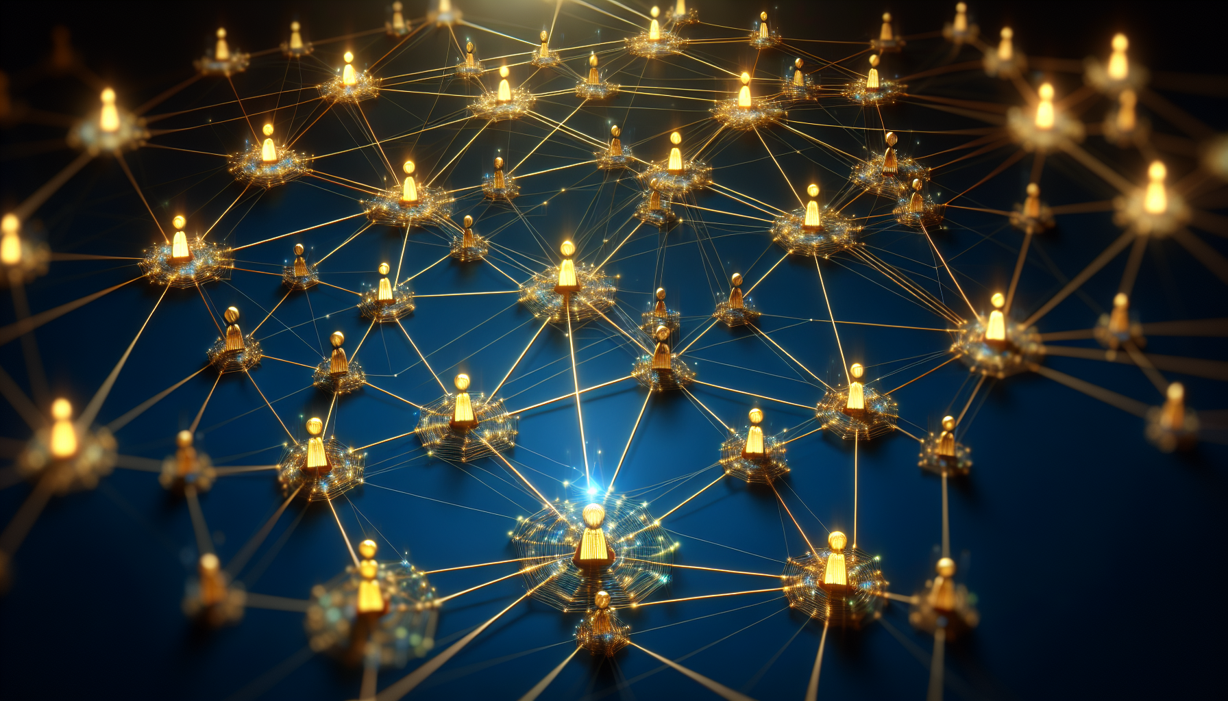 Illustration of a network of interconnected leads