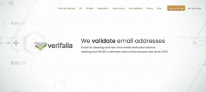 Homepage of Verifalia